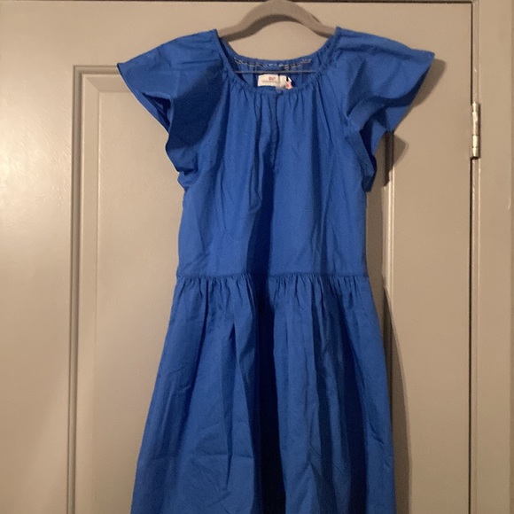 Tide Blue Flutter Sleeve Sundress| 100% Cotton| Vineyard Vines |Sz S - Picture 3 of 10